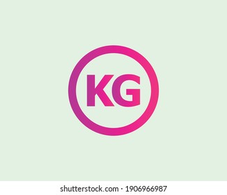 letter kg logo design vector template