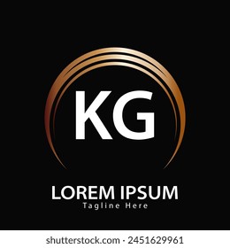 letter KG logo. KG. KG logo design vector illustration for creative company, business, industry
