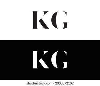 Letter KG Logo Symbol Vektorvorlage Illustration Design.