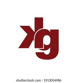 Letra KG simple vector de diseño de logotipo