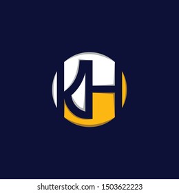 Letter KH Circle Creative Modern Logo