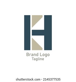 Letter KH, HK simple Logo icon design. Vector graphic design template element