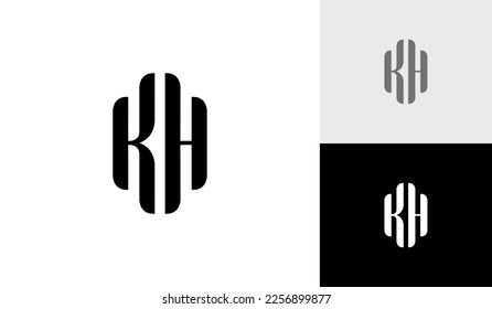 Letter KH or initial KH monogram logo design vector for fashion company