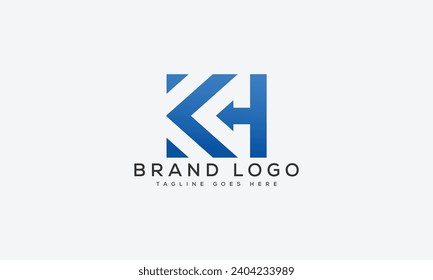 letter KH logo design vector template design for brand.