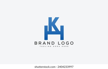letter KH logo design vector template design for brand.