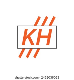 letter KH logo. KH. KH logo design vector illustration for creative company, business, industry
