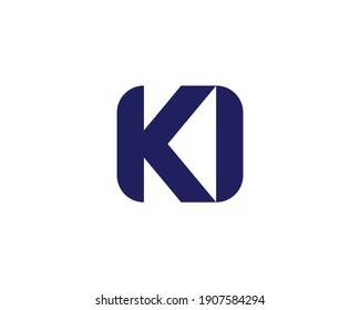 Logo-Design von Letter ki, Vektorgrafik-Vorlage