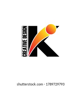 Letter KI simple logo design vector