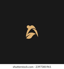 Carta A Niños Logotipo Monograma Negocio vectorial,
