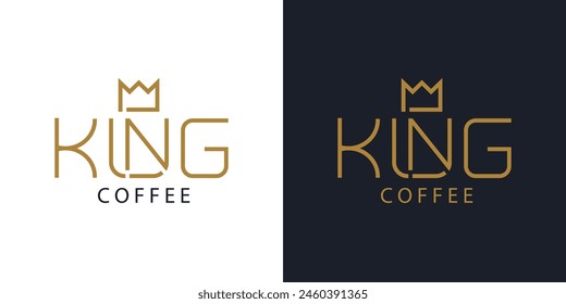 Letter King Logo Design Coffee Shop Logo Template