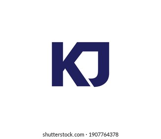letter kj and jk logo design vector template
