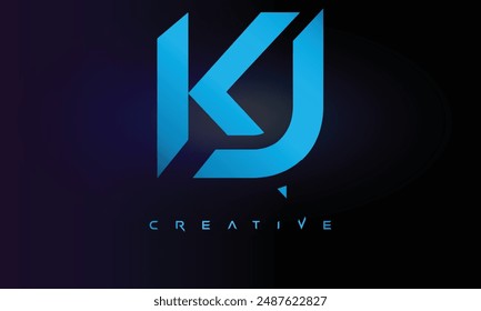 Letter KJ logo design creative custom clean two alphabet logo

