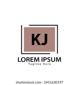 logo de la letra KJ. KJ. Ilustración vectorial de diseño de logotipo de KJ para empresa creativa, negocio, industria
