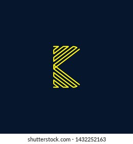 letter KK Clean and Minimal Initial Based Logo Design