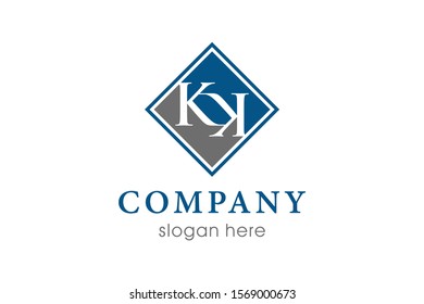 letter KK concept for initials logo template ready to use