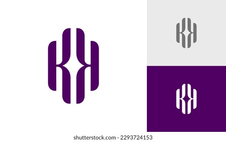 Letra KK o vector inicial de diseño de logotipo de monograma KK para la compañía de moda