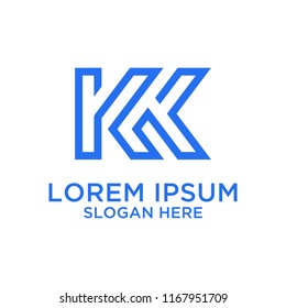 Letter KK logo design