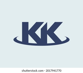 Plantilla de diseño del logotipo de KK de letras