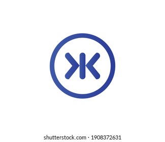 letter kk logo design vector template