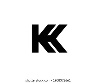 letter kk logo design vector template