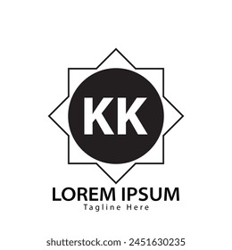 letter KK logo. KK. KK logo design vector illustration for creative company, business, industry

