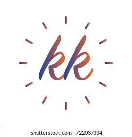 A Letter KK logo with llne element
