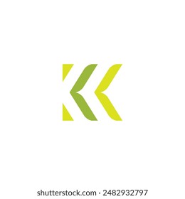 Letter KK Logo Vector. K Initial Logo Design
