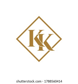 Letter KK luxury logo design vector