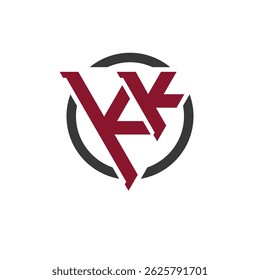 Letra KK Monograma Logo em negrito Triângulo Design com fundo circular. Profissional KK Letra logotipo perfeito para a marca comercial moderna e conceito de emblema elegante