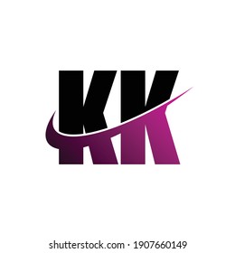 Letter KK simple logo design vector