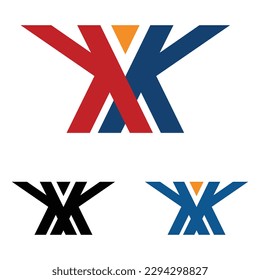 letter KK twin logo template 2