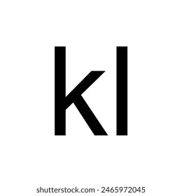 letter KL alfabet vector templates