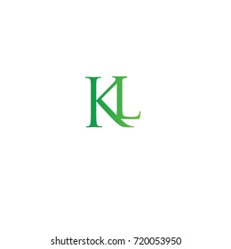 Letter KL with circle color element logo Design