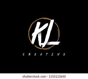 Letter KL Circle Line Abstract Artistic Urbane Logotype