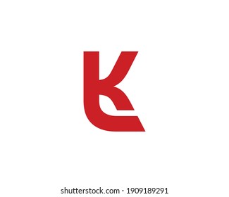 letter kl and lk logo design vector template