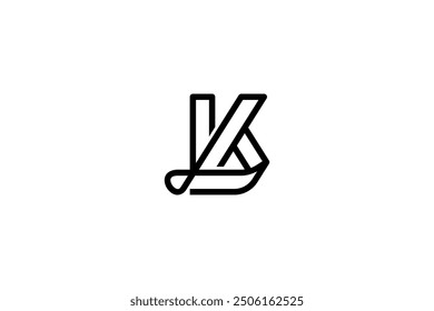 Letter KL or LK Logo Design Vector 