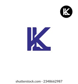 Diseño de logotipo de monograma KL LK