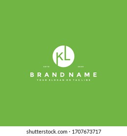 Plantilla vectorial de diseño de logotipo KL carta