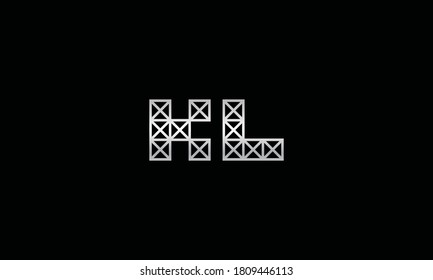Letter KL Steel Vector Logo Design Inspirations
