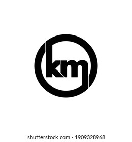 Logo-Design des Buchstabens KM