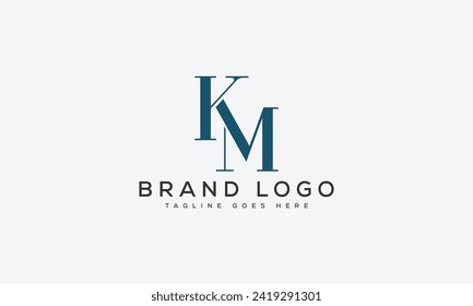 letter KM logo design vector template design for brand.