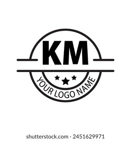 letter KM logo. KM. KM logo design vector illustration for creative company, business, industry
