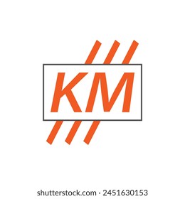 Buchstabe KM-Logo. KM. KM Logo Design Vektorillustration für Kreativunternehmen, Unternehmen, Industrie
