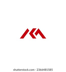  letter km logo vector design