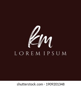 Letter KM Luxury Logo Design Vector