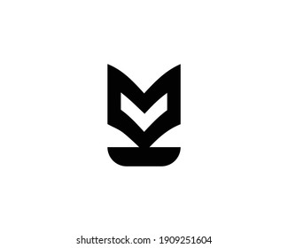 letter km and mk logo design vector template