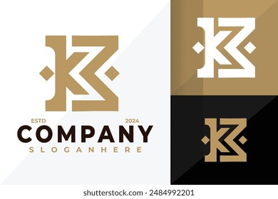 Letra KM o MK Logo Design, Vector de logotipos de marca, logotipo moderno, Ilustración vectorial de Diseños de logotipo