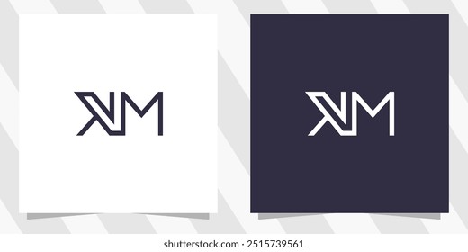 Vector de diseño de logotipo KM MK