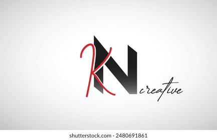 Letter KN Creative Clean Logo Design