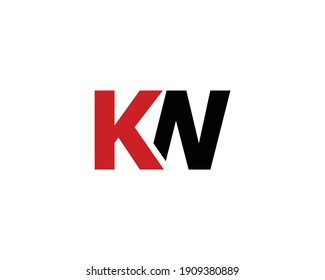 letter kn and nk logo design vector template